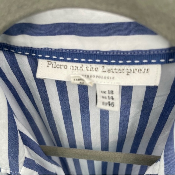 Anthropologie Blue and White Striped Blouse - Picture 6 of 10